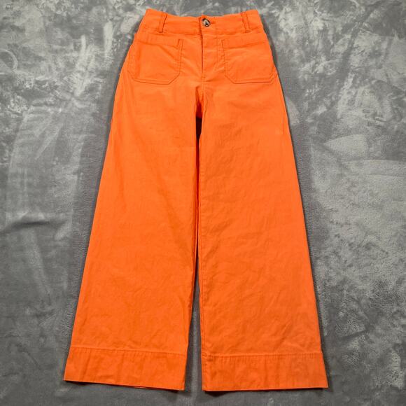 Maeve Pants Womens 24 Blue The Colette Wide Leg High Rise Stretchy Classic - Picture 1 of 13